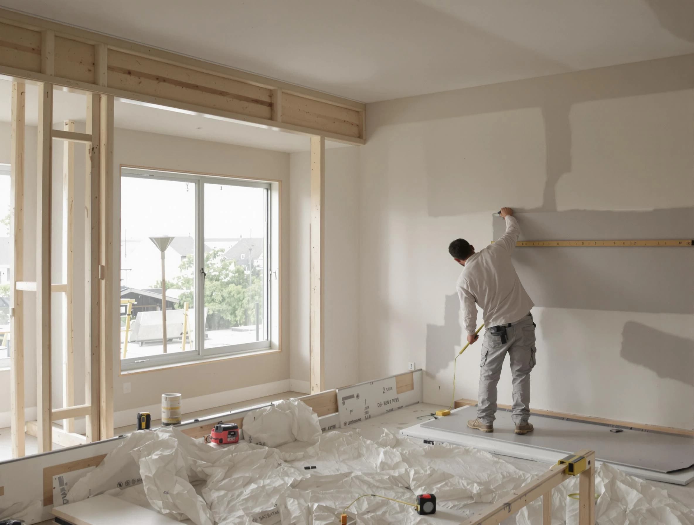 Maple Heights House Painters installing new drywall in Maple Heights, OH